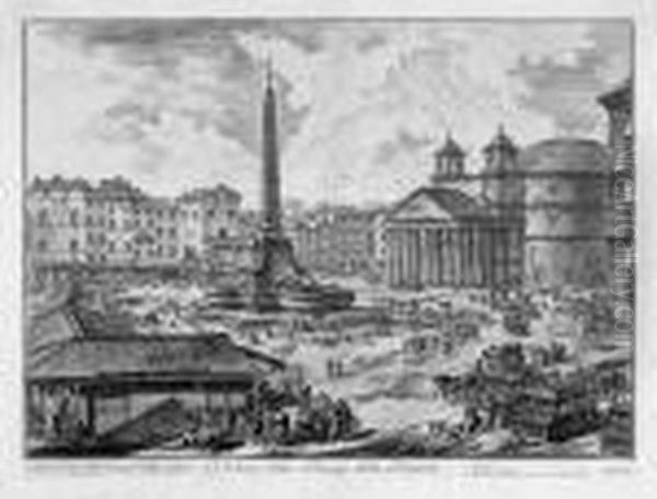 Veduta Della Piazza Della Rotonda by Giovanni Battista Piranesi