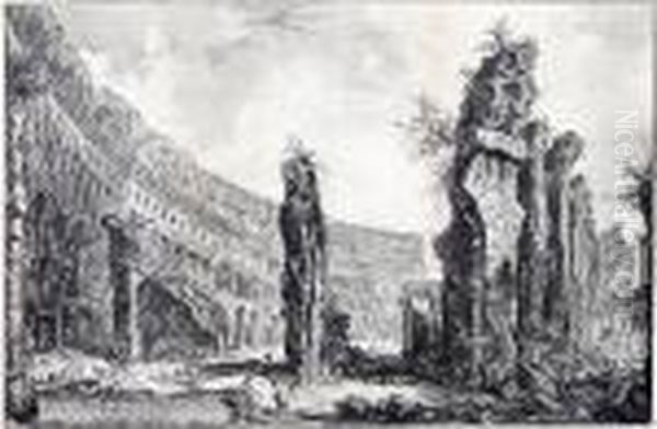 Veduta Dell Interio Dell Ansiteatro Flavio by Giovanni Battista Piranesi