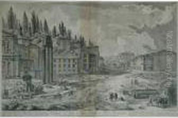 Veduta Del Sito, Ov'era L'antico Foro Romano by Giovanni Battista Piranesi