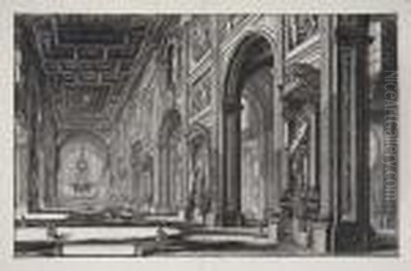 Veduta Interna Della Basilica Di S. Giovanni Laterano by Giovanni Battista Piranesi