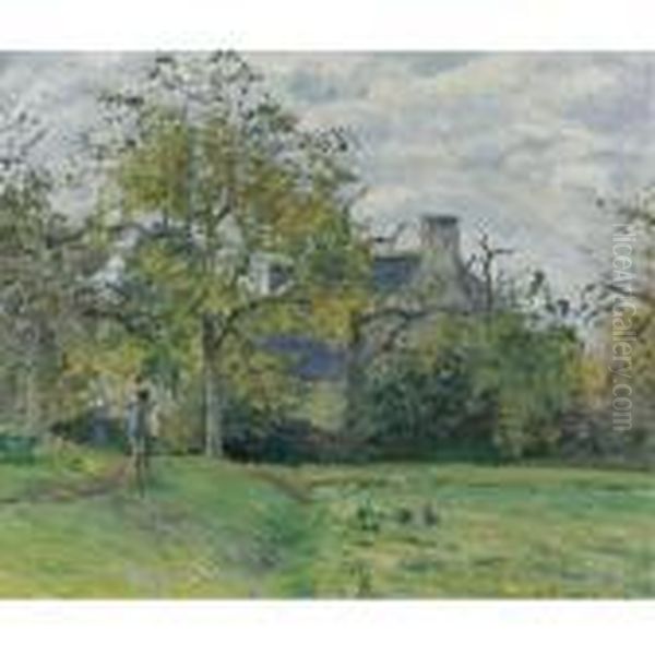 La Maison De Piette A Montfoucault by Camille Pissarro