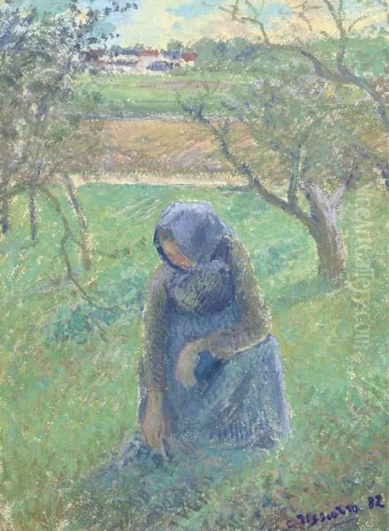 Ramasseuse D'herbe by Camille Pissarro