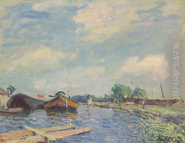 Canal at Saint-Mammes by Alfred Sisley