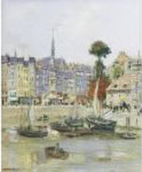 View Of Honfleur by Jean-Francois Raffaelli