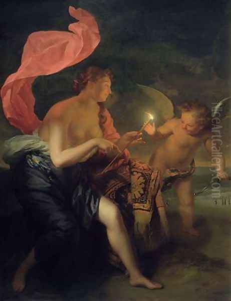 Venus Giving a Burning Arrow to Cupid by Godfried Schalcken