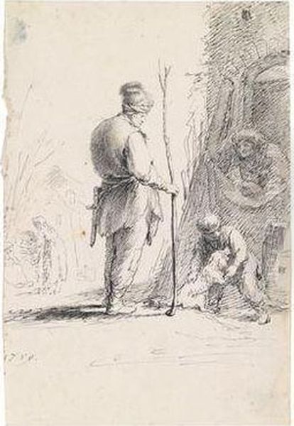 Paar Zeichnungen by Rembrandt Van Rijn