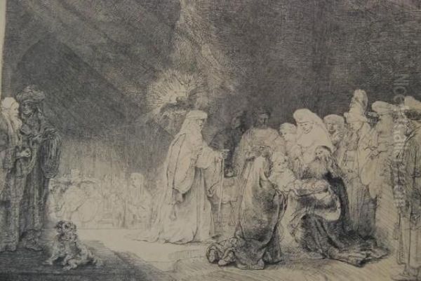 Presentation Of Christ In The Temple Of Solomon by Rembrandt Van Rijn