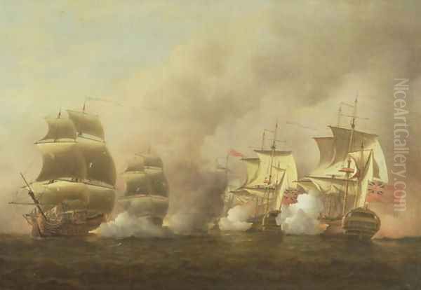 Action Off the Cape of Good Hope, March 9th, 1757 by Samuel Scott