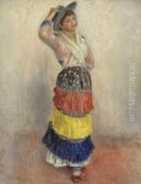 Femme Dansant En Costume D'italienne by Pierre Auguste Renoir