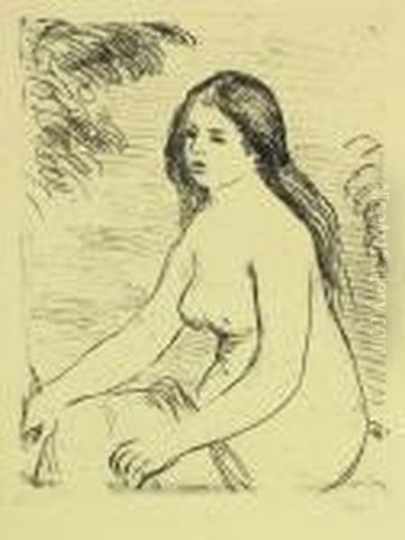 Femme Nueassise by Pierre Auguste Renoir