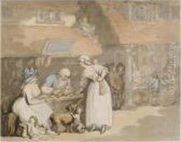 At The Cobblers by Thomas Rowlandson