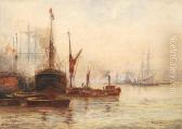 Sunset, Blackwall London by William Harrison Scarborough