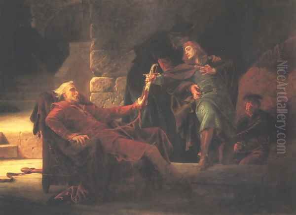 Escape of Imre Thokoly Farewell of Imre Thokoly 1873 by Bertalan Szekely