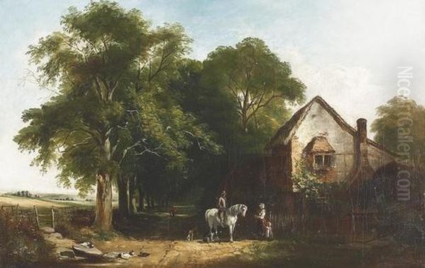 Rast Bei Einem Wirtshaus. by William Joseph Shayer