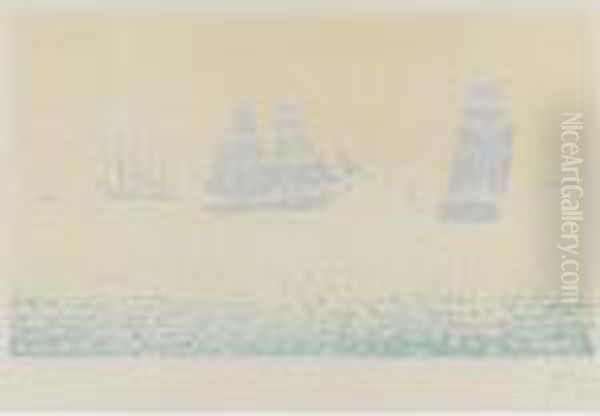 Les Bateaux (kornfeld/wick 13) by Paul Signac