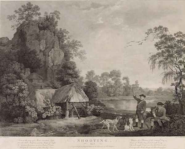 Shooting, plate 1, engraved by William Woollett 1735-85 1769 by George Stubbs