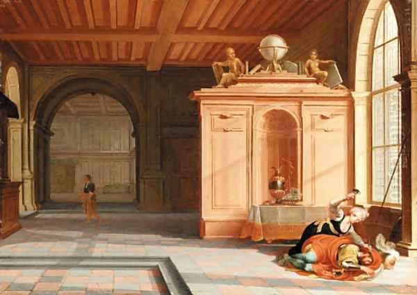 The Interior of a Palace with Jael and Sisera by Hendrik van Steenwyck