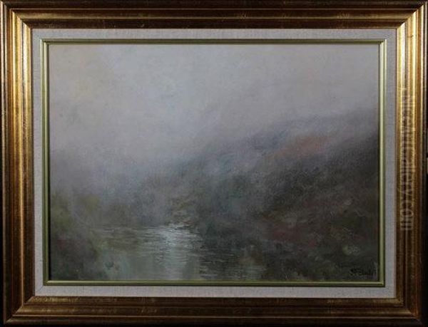 A Misty River Valley by John Falconar Slater