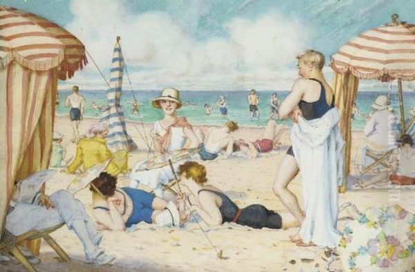 At The Beach by Konstantin Andreevic Somov