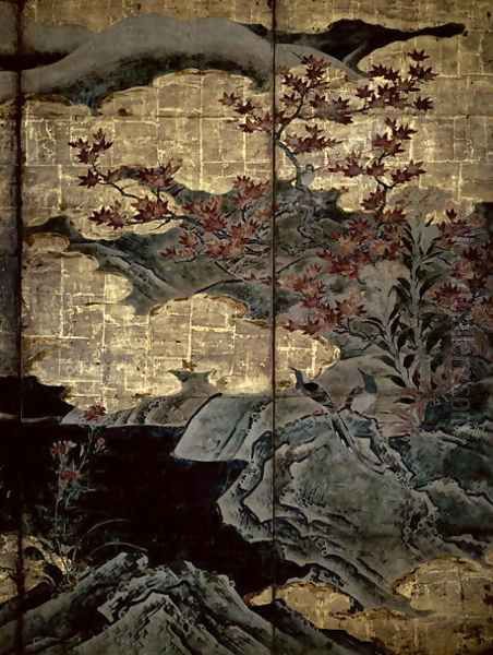 Birds and Flowers of the Four Seasons 4 by Kano Soshu