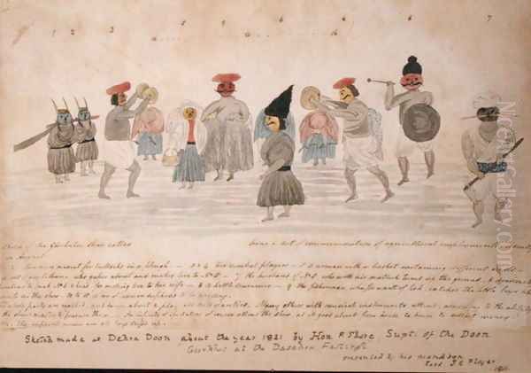 Sketch of Gurkha life at Dehra Dun, c.1821 2 by The Hon. Frederick Shore