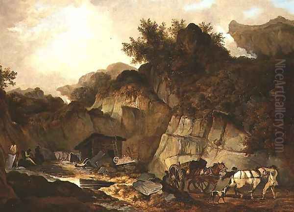 The Slate Quarry by (circle of) Stubbs, George