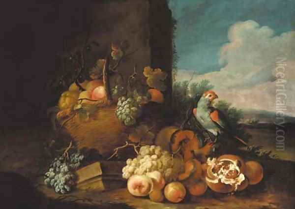 A basket of grapes by Tobias Stranover