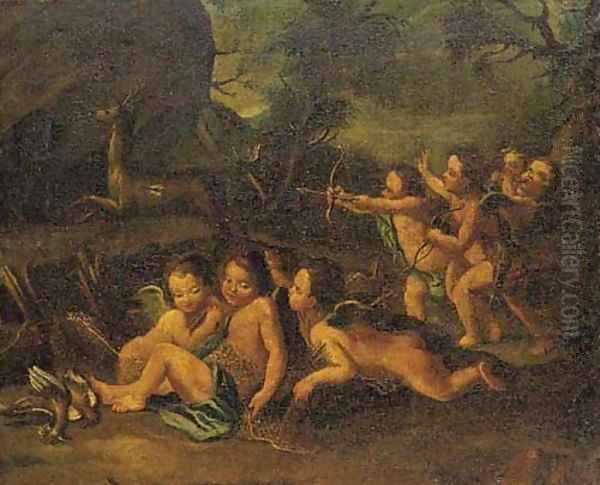 An allegory of hunting by Portuguese School