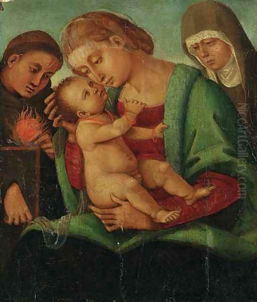 The Madonna and Child with Saints Augustine and Clare by Luca Signorelli