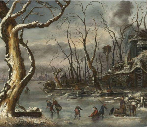 A Winter Landscape by Jan van Kessel