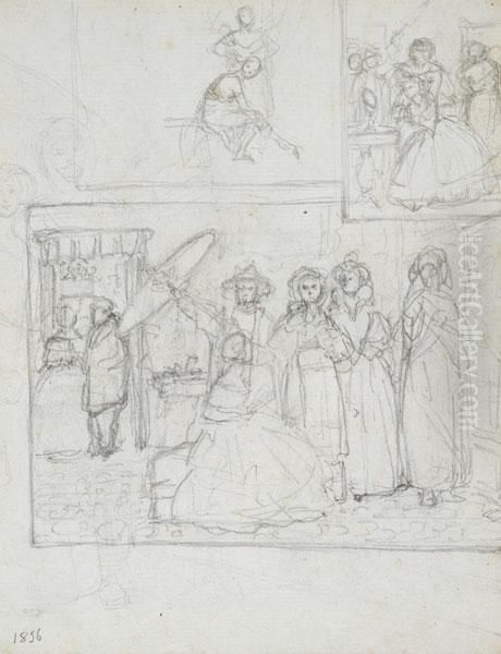 Varie Scene Con Figure In Costume by Scipione Vannutelli