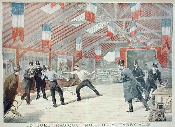 A Tragic Duel The Death of Monsieur Harry Alis, from Le Petit Journal, 17th March 1895 by Oswaldo Tofani