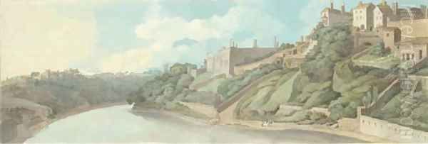 Durham with a view of the castle by Francis Towne