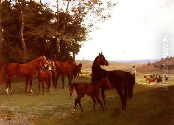 Chevaux Dans La Campagne (Horses in the Countryside) by Paul Tavernier