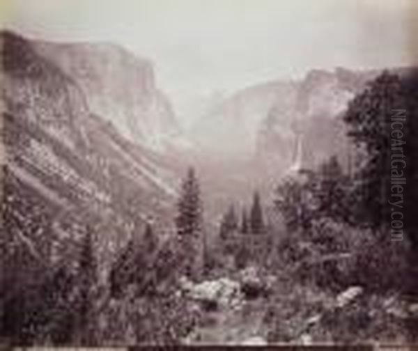 General View Of Yosemite Valley by Carleton E. Watkins