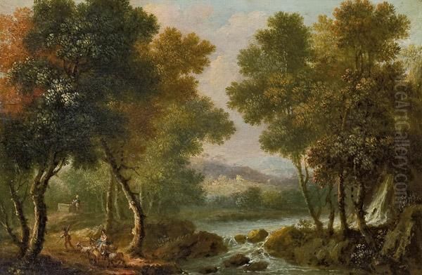 Landschaft Mit Hirten by Francesco Zuccarelli