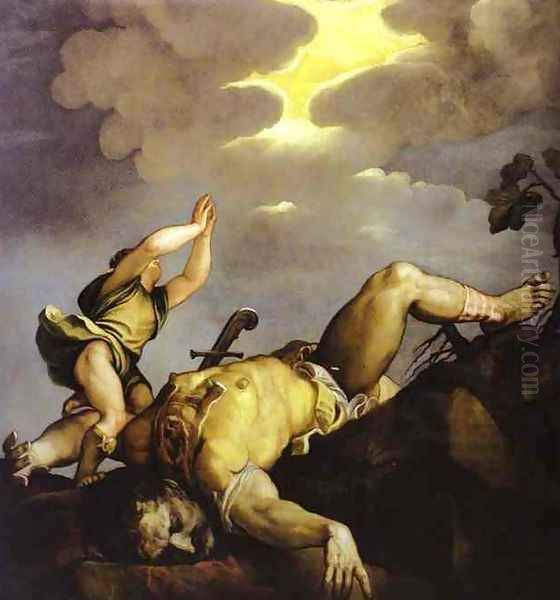 David and Goliath by Tiziano Vecellio (Titian)