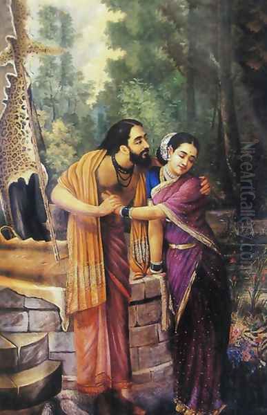 Arjuna and Subhadra by Raja Ravi Varma