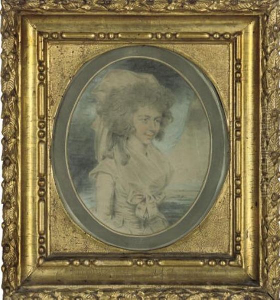 Portrait Of A Lady, Half-length, In A Dress by John Downman