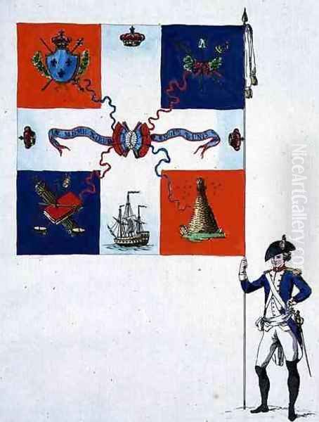 Flag of the batallion of the Capucins du Marais by R Vieilh-Varenne