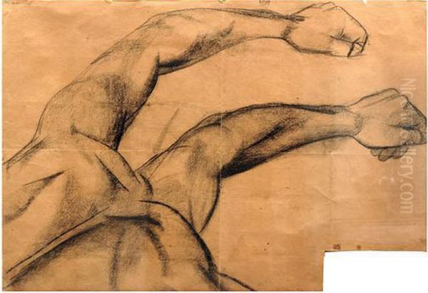 Estudio De Brazos Y Torso by Jose Clemente Orozco