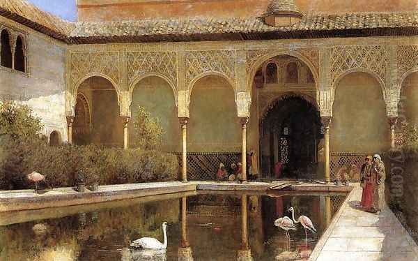 A Court In The Alhambra In The Time Of The Moors by Edwin Lord Weeks