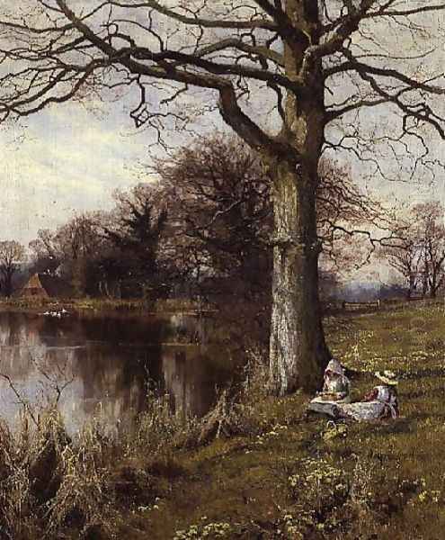 In Primrose Time (Abinger Hammer), 1912 by Edward Wilkins Waite