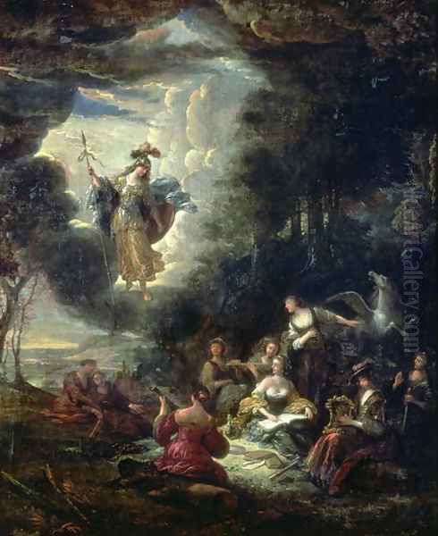 Athena visiting the Muses by Jacob Willemsz de Wet the Elder