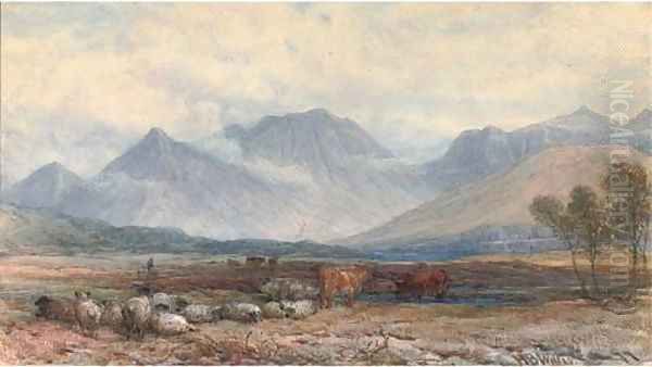 A scene at Ballachullish by Henry Brittan Willis, R.W.S.