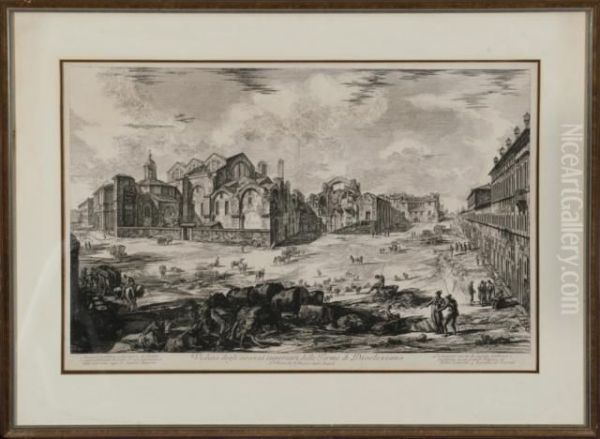 Veduta Degli Avanzi Superiori Delle Terme Di Diocleziano by Giovanni Battista Piranesi