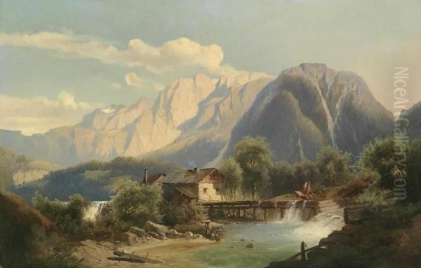 View Of The Dachstein by Josef Thoma