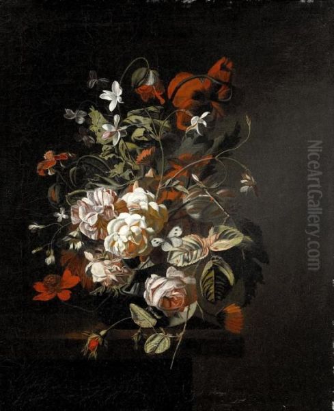 Blomsterstilleben by Simon Pietersz. Verelst