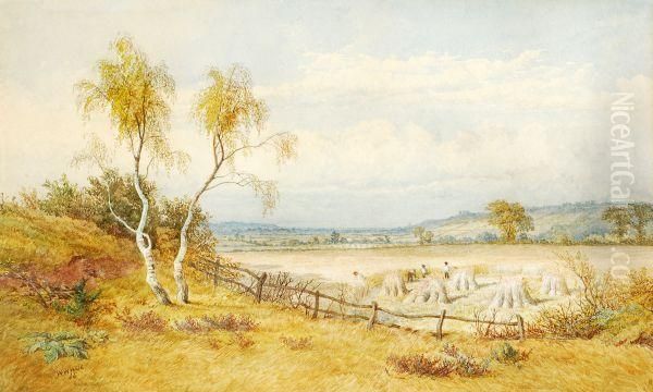 Haymakers In A Landscape by William Wilde