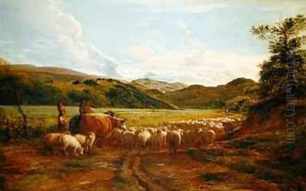 A Fine Evening After Rain a Scene in Wales by John Linnell